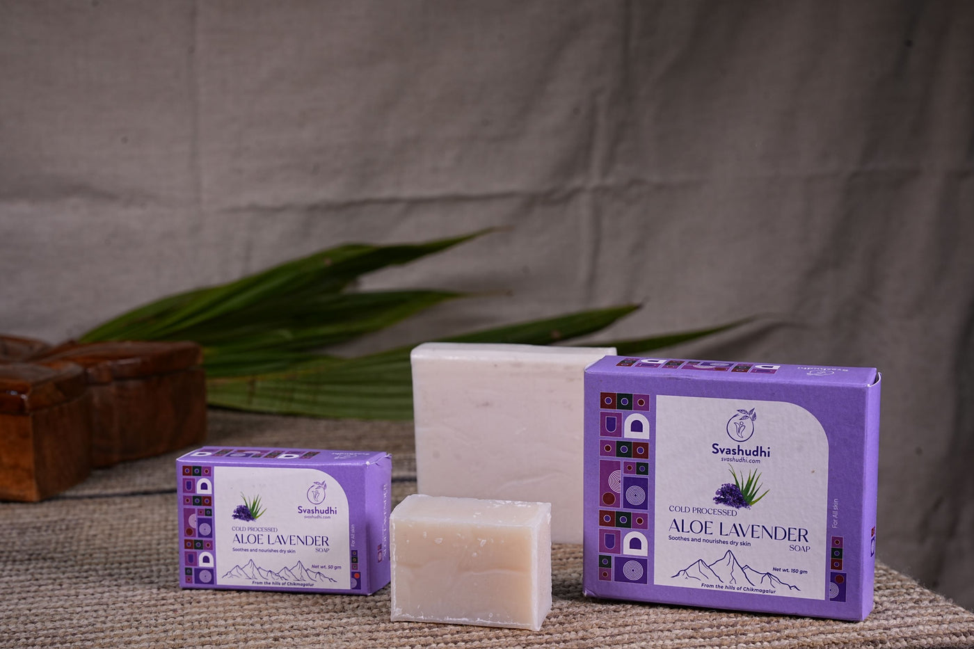 Cold processed Aloe Lavender Soap | Nourishing and Moisturising for All Skin Types | Suitable for Infants | 150 gms