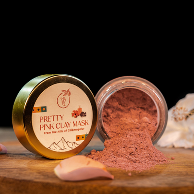 Pretty Pink Face Pack with Rose Petals Powder for Glowing Skin