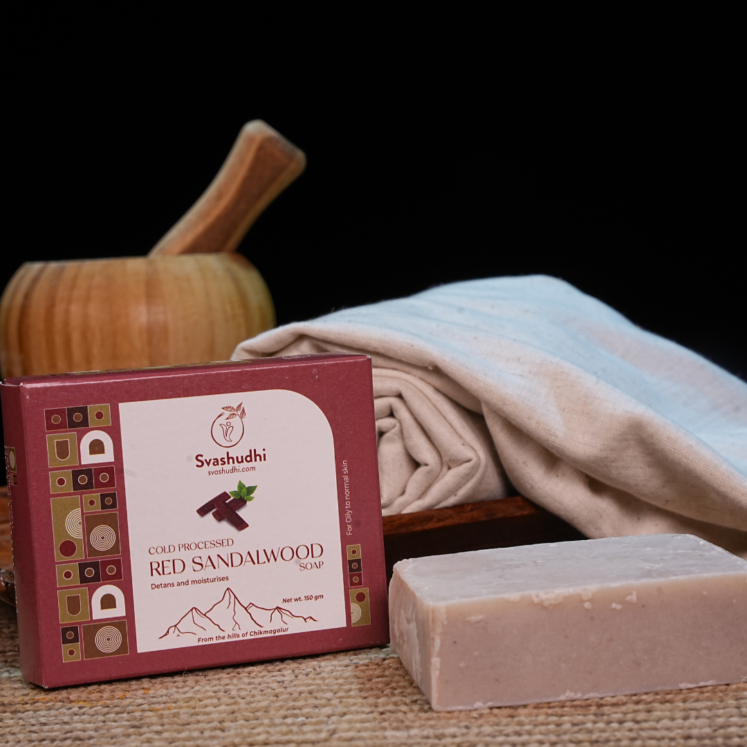 Cold Processed Red Sandalwood Soap 150 gms